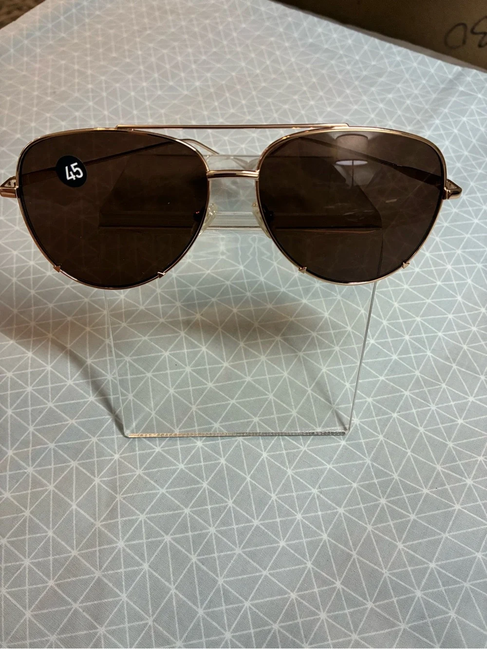 NWT Diff Scarlett Aviator Sunglasses Gold Frame/Brown Lens